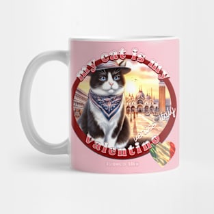 My Italian Valentine Cat Tuxedo Life 5DT Mug